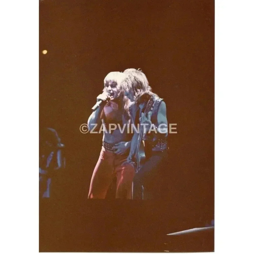 Vtg 1980s Ozzy Osbourne On Stage / Concert Tour Preforming Music Photo #2901
